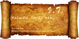 Valachi Terézia névjegykártya